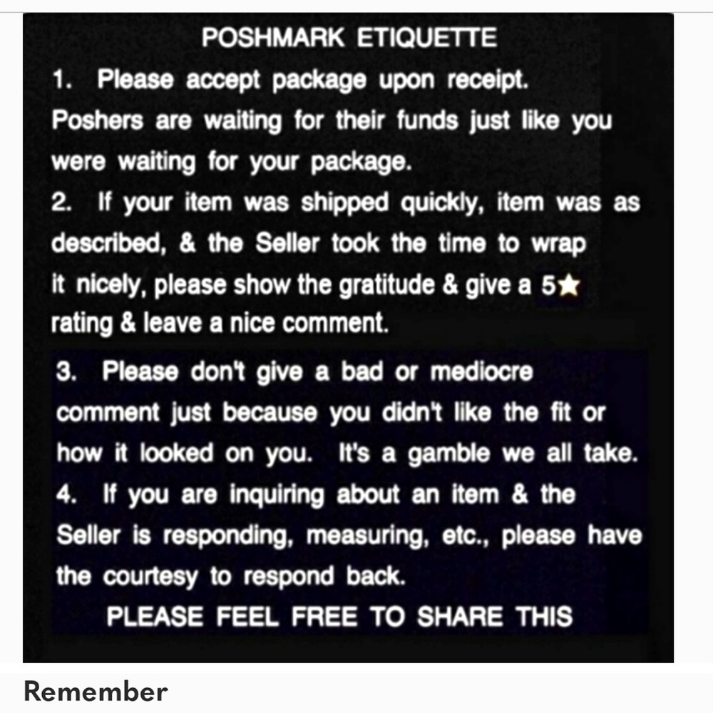 Posh etiquette